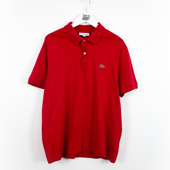 Lacoste Other - Lacoste Stretchy Deep Pink Small Logo Polo Shirt (Large)
